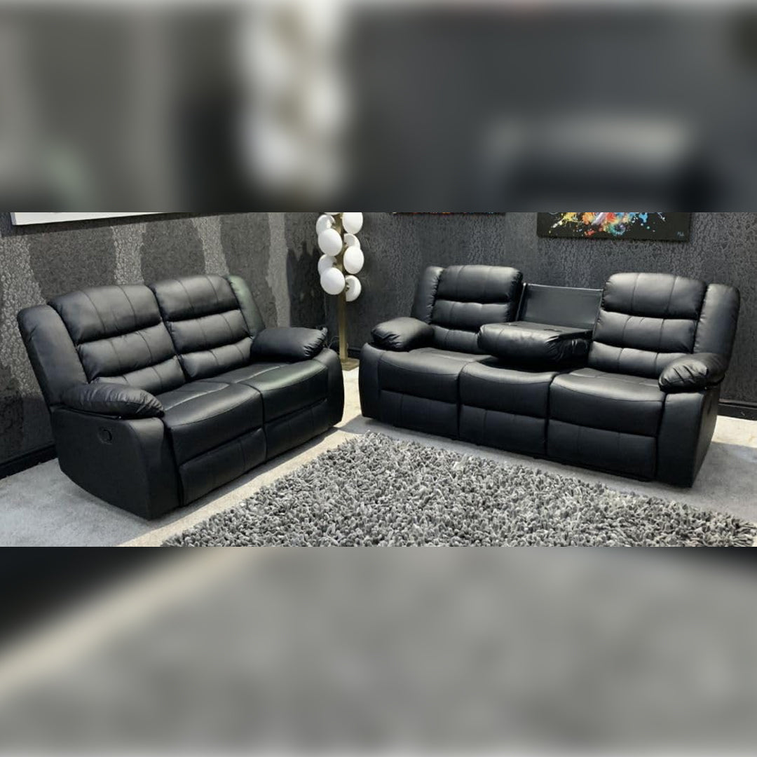 Seater Sofa Black Leather Sofa Recliner Set Roma Leather Recliner