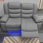 Load image into Gallery viewer, Roma Leather Electric Recliner Sofa with Cupholders - 3+2 Seater Sofa - Black , Grey(3+2 Seater)
