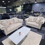 Load image into Gallery viewer, Elegance Chesterfield Sofa 3+2 Cream
