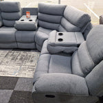 Load image into Gallery viewer, MNS Roma Fabric Recliner Corner Sofa Grey MNS (MY NEW SOFA) LTD

