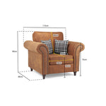 Load image into Gallery viewer, Oakland Leather Armchair , Tan And Black
