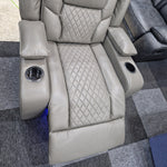 Load image into Gallery viewer, Orlando Electric Recliners Leather Arm Chair (Black, Grey,Brown) /LED LIGHTS/USB PORTS
