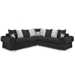 Load image into Gallery viewer, Verona Scatterback 5 seater fabric Sofa Black
