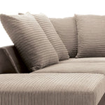 Load image into Gallery viewer, Amazing Sofas NEW LARGE DINO CORNER SOFA JUMBO CORD BEIGE BROWN  LEFT OR RIGHT
