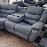 Load image into Gallery viewer, MNS Roma Fabric Recliner Corner Sofa Grey
