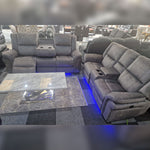 Load image into Gallery viewer, Berlin Fabric Electric Recliner Sofa 3+2 Seater Grey-USB Ports , Led Lights , Cup Holders
