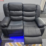 Load image into Gallery viewer, Roma Leather Electric Recliner Sofa with Cupholders - 3+2 Seater Sofa - Black , Grey(3+2 Seater)
