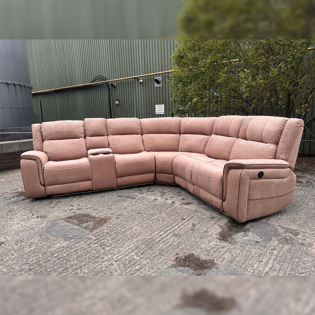 MNS Hannah Electric Recliner Corner Sofa Micro Fibre Fabric