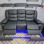 Load image into Gallery viewer, Roma Leather Electric Recliner Sofa with Cupholders - 3+2 Seater Sofa - Black , Grey(3+2 Seater)
