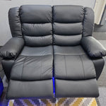 Load image into Gallery viewer, Roma Leather Electric Recliner Sofa with Cupholders - 3+2 Seater Sofa - Black , Grey(3+2 Seater)
