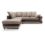 Load image into Gallery viewer, Amazing Sofas NEW LARGE DINO CORNER SOFA JUMBO CORD BEIGE BROWN  LEFT OR RIGHT  MNS (MY NEW SOFA) LTD
