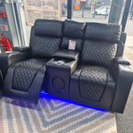 Load image into Gallery viewer, MNS Florida Music Electric Recliners 3+2 Seater Leather Sofa (Black, Grey) Blutooth Speakers/LED LIGHTS/USB CHARGER
