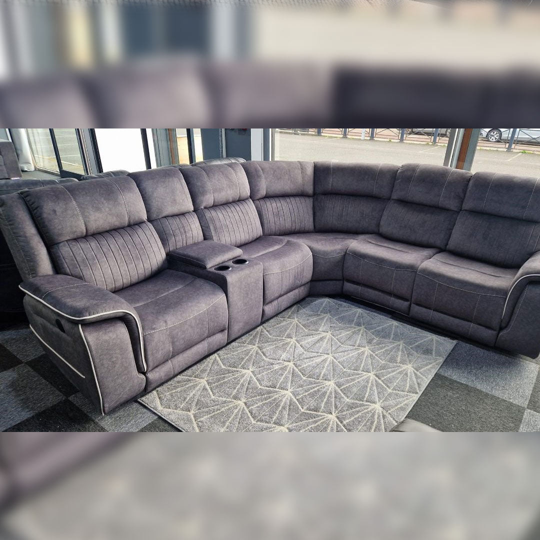Hannah Electric Corner Sofa Micro Fibre Fabric