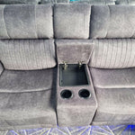 Load image into Gallery viewer, Fabric Electric Recliner Corner Sofa Grey
