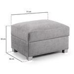 Load image into Gallery viewer, VERONA GREY STORAGE FOOTSTOOL 
