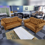 Load image into Gallery viewer, Elegance Chesterfield Sofa 3+2 GOLD 

