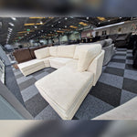 Load image into Gallery viewer, Bishop U Shape Sofa High Back In Black And Cream Colour - MNS (MY NEW SOFA) LTD
