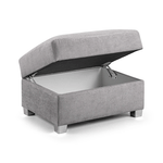 Load image into Gallery viewer, VERONA GREY STORAGE FOOTSTOOL 
