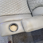 Load image into Gallery viewer, MNS Orlando Electric Recliners 3+2 Seater Leather Sofa (Black, Grey) /LED LIGHTS/WIRELESS CHARGER
