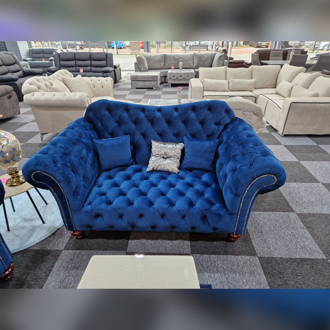 Elegance Chesterfield Sofa 3+2 BLUE 