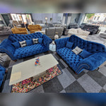 Load image into Gallery viewer, Elegance Chesterfield Sofa 3+2 BLUE 
