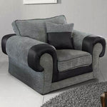 Load image into Gallery viewer, VERONA CORD FABRIC FULL BACK ARM CHAIR GREY
