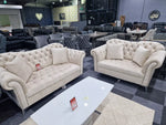 Load image into Gallery viewer, Elegance Chesterfield Sofa 3+2 Cream
