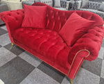Load image into Gallery viewer, Elegance Chesterfield Sofa 3+2 Red
