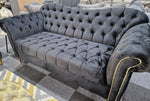 Load image into Gallery viewer, Elegance Chesterfield Sofa 3+2 Black
